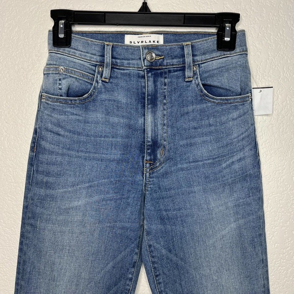 SLVRLAKE Denim Roxy Jeans in Love to Burn Wash High Rise Straight Size 2 new o1 - Picture 6 of 10